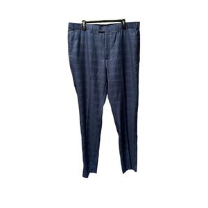 The Savile Row Hoxton Suit Pants in Navy Plaid Size 40W